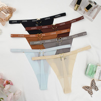 Jeune fille adolescent string EvenYoung vente en gros nouveau en forme de coeur décoratif Sexy femmes sous-vêtements T dos femmes string
