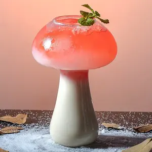 250ml/8.5oz Mushroom Cocktail Glasses Creative Martini Mushroom Glass Goblet Cup for Wine Champagne Cocktail Bar Home