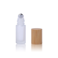 Botol Kaca Gulung 5Ml 10Ml, Botol Kaca Buram dengan Bambu