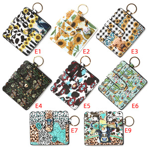 Nouvel Arrivage : Porte-cartes de crédit en cuir PU à motif animalier et géométrie diamantée, avec dragonne, bracelet à perles en silicone et porte-clés - Product Image 2