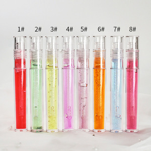 OEM Glass <b>Lip</b> Gloss 5ml Glitter Liquid Plump <b>Lips</b> Sparkling <b>Lip</b> Oil With Custom Logo Packaging - Product Image 3