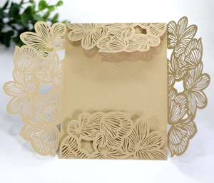 การ์ดเชิญพิเศษ หลายสี ดีไซน์พิเศษ ปรับแต่งการพิมพ์ ตัดด้วยเลเซอร์ สำหรับงานวันเกิด งานแต่งงาน พร้อมซอง - Product Image 2