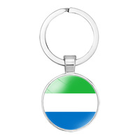 Porte-clés Drapeau des Seychelles en Verre de Qualité, Accessoire de Sac, Pendentif, Anneau Porte-clés, Design National des Pays, Personnalisé, Vente en Gros à Bas Prix