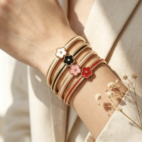 Brazalete Elegante de Lujo con Diseño de Trébol de Cinco Hojas, Resistente al Agua, de Acero Inoxidable Dorado, para Mujer