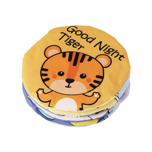 Livre en tissu doux illustré et vibrant pour bébé, pour jouer et reconnaître les animaux - Product Image 1