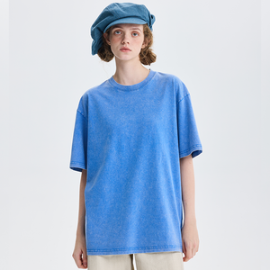 เสื้อยืดคอตตอน 230GSM สำหรับผู้ชาย สกรีนโลโก้ได้ ทรงโอเวอร์ไซส์ หนานุ่ม สไตล์วินเทจ ล้างสีแบบแอซิดวอช ฮิปฮอป สตรีทแฟชั่น เสื้อยืดผู้ชาย - Product Image 3