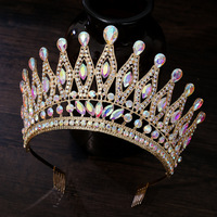 Miss World Alliage Reine Couronne Chapeaux Mariée Cheveux Accessoires Beauté Pageant Couronne Avec Peignes pour Champion