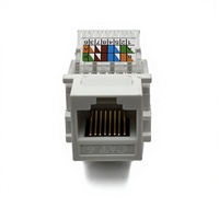 Conector Keystone Cat6 UTP RJ45 Chapado en Oro para Red Ethernet con Instalación sin Herramientas para Cableado Estructurado