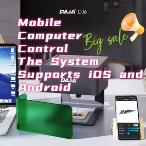 เครื่องแกะสลักไม้ระบบไฟฟ้าขนาดเล็กสำหรับ Daja DJ6เครื่องพิมพ์ตัวอักษรขนาดเล็กแบบพกพาแกะสลักเลเซอร์แบบ3D สำหรับ MDF สภาพใหม่ - Product Image 4