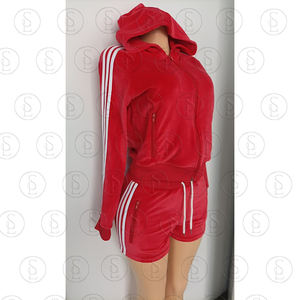 طقم ملابس رياضية خريفية بسحاب من نسيج القطن من قطعتين ملابس رياضية - Product Image 5