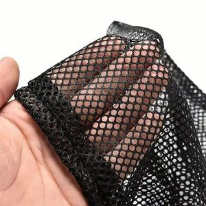 Sac en tissu maillé transparent 20x25cm, type épaissi, pochette en nylon avec cordon, idéal pour ranger jouets, briques, livres, équipement de pêche - Product Image 5
