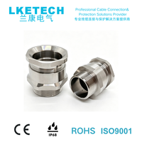 LKETECH A2 Presse-étoupe en laiton nickelé IP66 étanche M32 pour câbles de 24-32 mm et équipements électriques industriels