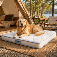 Matelas rafraîchissant classique et durable en silicone pour animaux de compagnie avec coussinets à ressorts ensachés miniatures pour le soulagement des articulations, résistant aux morsures, idéal pour les voyages