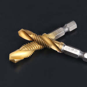 HUHAO HSS mata bor kustom M5/6/8, tiga dalam satu keran dilapisi Spiral ujung bor Tapp unit mata bor 2006281222 - Product Image 2