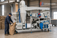 Nettoyeur de graines mobile pour l'agriculture avec séparateur gravimétrique – Machine de tri gravimétrique pour graines de tournesol et de soja