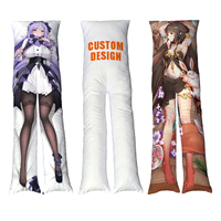 Oreiller corporel carré à jambes séparées 160x50cm 63x20in Personnage de dessin animé Anime 100% Polyester Personnalisable Usage domestique