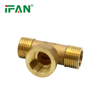 Raccord de tube en laiton IFANPLUS 1/2 "raccords de plomberie en laiton FMF Tee