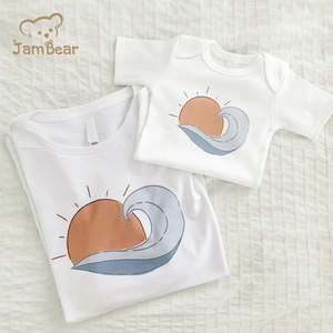 Camisas de maternidad <span class=keywords><strong>y</strong></span> bebé, camisetas de mamá <span class=keywords><strong>y</strong></span> mamelucos para niños, Camisa de algodón orgánico a juego para mamá <span class=keywords><strong>y</strong></span> bebé, <span class=keywords><strong>ropa</strong></span> orgánica para bebé - Product Image 5