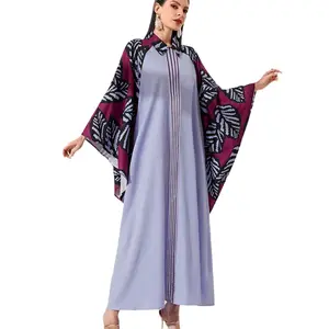 2024 Elegant Abaya Women New Elegant Daily Wear Muslim Bat Sleeve Kaftan Chiffon Fabric Straight Natural Inspired Turkey Dubai