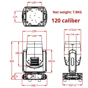 Faro LED Elf Beam da 230W per Uso Transfrontaliero con Ingresso 110V-220V e Peso di 14kg per Concerti, Matrimoni, Sale Banchetti, Luce Mobile - Product Image 5
