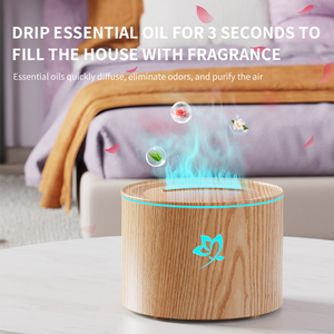 New Desktop Usb 160ml Flame Humidifier with Night <strong>Light</strong> Essential Oil <strong>Diffuser</strong> Household Mini Fire <strong>Diffuser</strong> Wholesale <strong>Custom</strong> - Product Image 2
