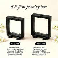 Boîte de présentation suspendue en film PE transparente pour bijoux (boucles d'oreilles et colliers) ; Rangement et emballage anti-ternissement