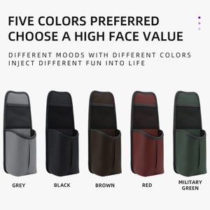 Bolsa de Almacenamiento Multifuncional para Auto, Bolsa de Cuero para el Lateral del Asiento del Coche, para Colgar Vasos - Product Image 4