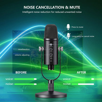 Oyun akışı podcast için usb'li mikrofon tak ve çalıştır kondenser bilgisayar PC mikrofon
