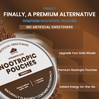 Poudre de caféine nootropique Lifeworth |   Poudre énergétique 20 unités avec Alpha-GPC, Vitamines B6, B12 et L-Théanine (Extrait de Crinière de Lion)