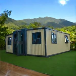 Maison en conteneur préfabriquée modulaire en acier, extensible et portable, conception en kit pour utilisation hôtelière, certifiée CE, couleur personnalisable - Product Image 1