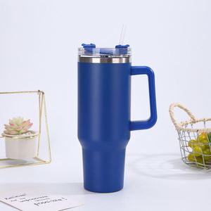 Car H1.0 <b>Handle</b> <b>Travel</b> Tumbler 40oz Double Wall Vacuum <b>Mug</b> Lid Straw Anti-Slip OEM Custom Logo - Product Image 6