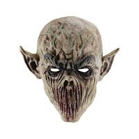 Masque intégral en latex monstre effrayant à peau usée, motif rayé de sang, pour cosplay effrayant – Grande Vente
