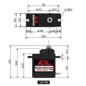 Agfrc Nhà Máy Giá B11dls 11G Kim Loại Bánh Răng 6.0V 2.8Kg 0.10S Kim Loại Bánh Mang Kỹ Thuật Số Mini Nhựa RC Máy Bay Nhỏ Robot Servo - Product Image 5