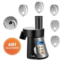 Sonifer SF-5556 Roestvrijstalen Groentesnijder Met Één Knop Bediening Eenvoudig Schoon Te Maken Keukenmachine