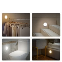 Lampe LED rechargeable à capteur, gradable, pour chambre à coucher, salle de bain, cuisine, escalier, penderie