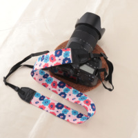 Sangle d'appareil photo à motif floral avec soulagement de la pression, sangle de cou transversale pour appareils photo reflex numériques et numériques