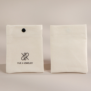 Natural Linen Snap Button Jewelry <strong>Jewellery</strong> Pouch Biodegradable Hessian Bag for Boutique Store <strong>Etsy</strong> Seller Small MOQ - Product Image 1