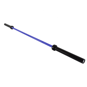 TOPTONS Super March Vente en gros de haute qualité Logo personnalisé Acier à ressort haute résistance 15KG 20KG <span class=keywords><strong>Barre</strong></span> d'haltères colorées - Product Image 5