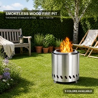 Brasero de jardin haut de gamme en acier inoxydable 304, pour brûler du bois, poêle de camping