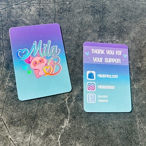 Pins de Esmalte Metálico con Forma de Esquina Redondeada, Logotipo Personalizado Impreso, Tarjetas de Agradecimiento con Lámina Láser para Compras - Product Image 3