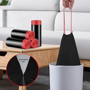 Huamaohengchun60 Count <b>Black</b> Drawstring <b>Bags</b> for Home Use Thickened <b>Bags</b> <b>Small</b> Drawstring <b>Bag</b> for Bathroom, Bedroom - Product Image 3