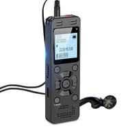 Dictaphone rechargeable de 32 Go Enregistreur vocal numérique à haute sensibilité pour les conférences