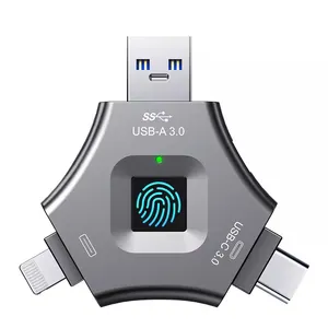 Super cool Fingerprint Encrypted USB 3.0 Flash Drive 64GB 128GB 256GB 512GB USB Disk Safer Thumb Drive