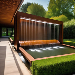 Fuente de Agua Moderna de Estilo Chino, Cascada de Corten Retro Exquisita para Jardín, Fabricante de Arte para Exteriores - Product Image 5