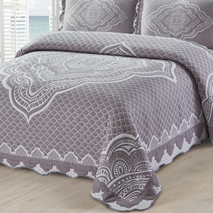 Selimut tempat tidur Hotel bintang 5, Set selimut berlapis Jacquard Premium UNTUK rumah pernikahan Rumah Sakit 2 poliester - Product Image 4