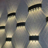Lampes murales LED carrées en aluminium pour extérieur 2W-12W IP65 étanches pour usage en jardin