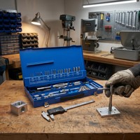 Kit de 44 pièces de tarauds et filières HSS en acier au carbone pour filetage métrique M3-M12 avec clé, pour atelier, réparation DIY, OEM