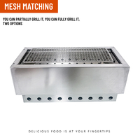 Grill Professionnel d'Extérieur Double en Acier Inoxydable, Four à Charbon Épaissi, Support de Barbecue en Acier Inoxydable