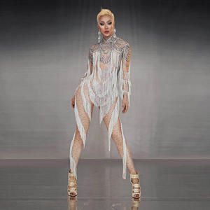 <span class=keywords><strong>Combinaison</strong></span> pour femmes d'été 2022, costume scintillant à franges de cristal, tenue de danse, body, sur mesure, <span class=keywords><strong>grande</strong></span> <span class=keywords><strong>taille</strong></span>, <span class=keywords><strong>combinaison</strong></span> sexy, tenue de club - Product Image 1