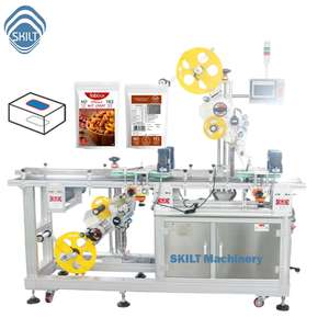 Machine d'étiquetage automatique électrique de haute précision SKILT PLC pour étiquettes sur le dessus et le dessous des sacs en papier, en bois, en plastique et des boîtes - Product Image 2